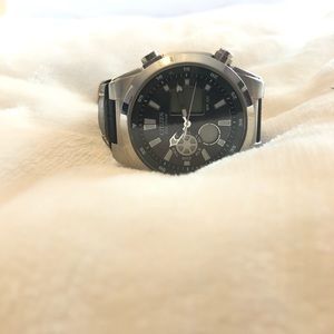 Citizen Eco-Drive Men’s Watch with Leather Band